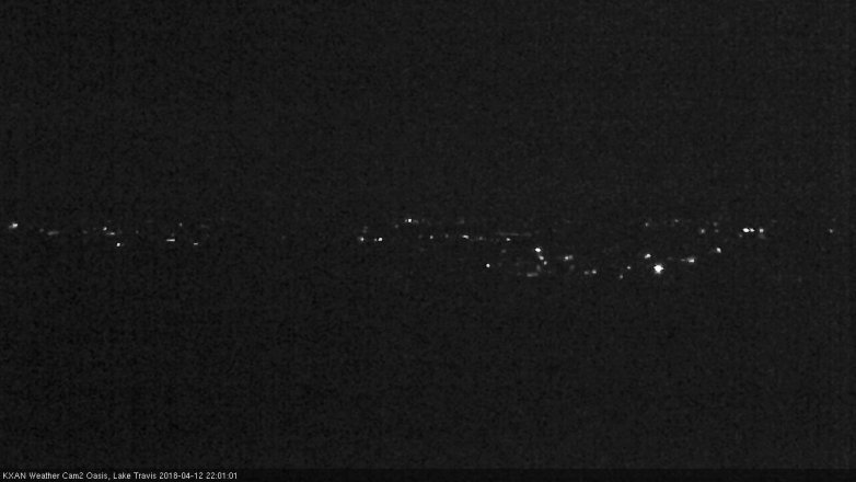 Lake Travis webcam, April 12, 2018 9:20 PM CT