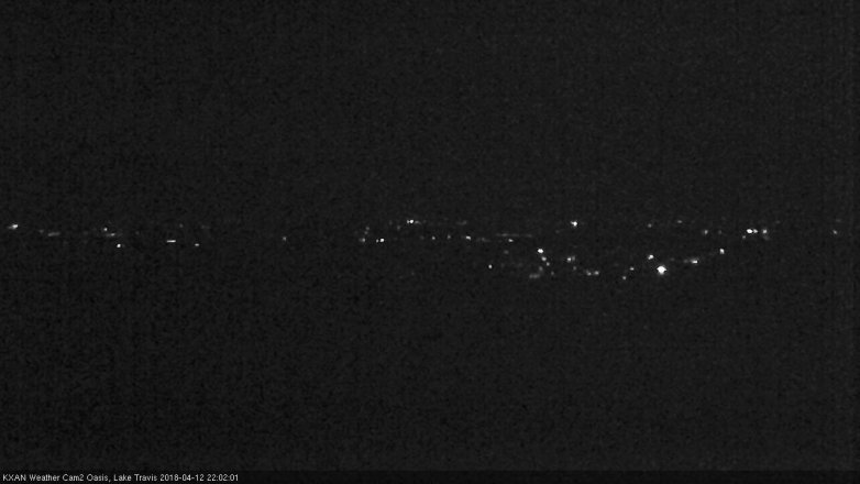 Lake Travis webcam, April 12, 2018 9:25 PM CT
