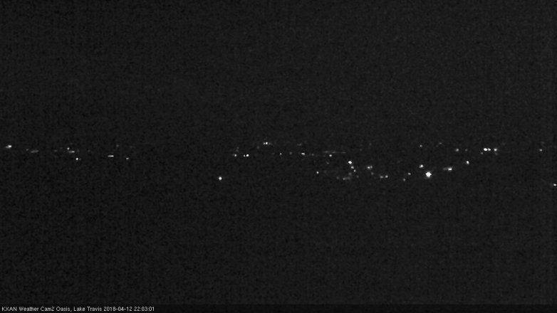 Lake Travis webcam, April 12, 2018 9:30 PM CT