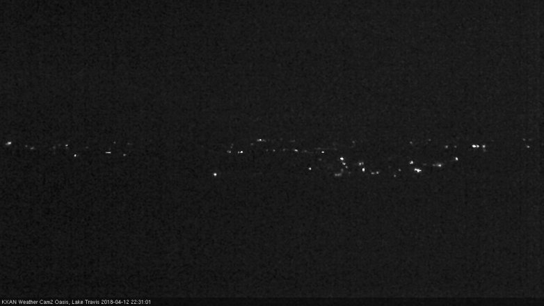 Lake Travis webcam, April 12, 2018 9:50 PM CT