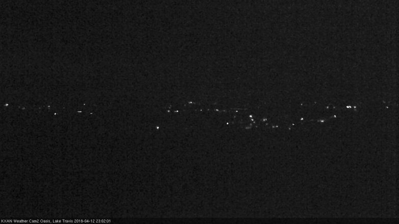 Lake Travis webcam, April 12, 2018 10:15 PM CT