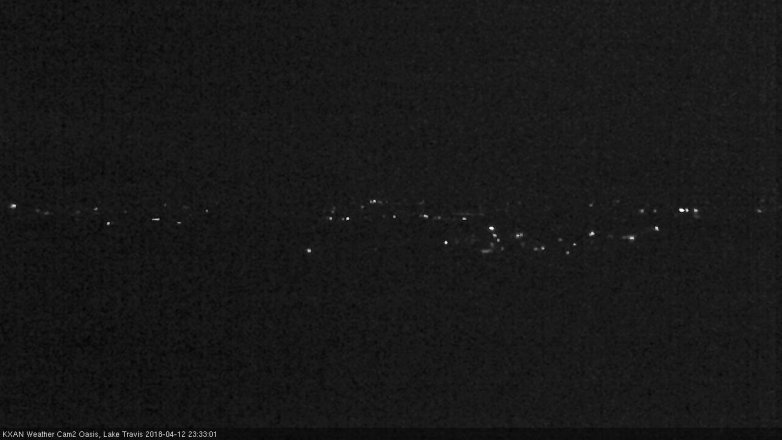 Lake Travis webcam, April 12, 2018 10:45 PM CT