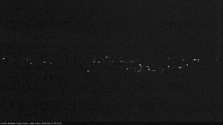 Lake Travis webcam, April 12, 2018 10:50 PM CT