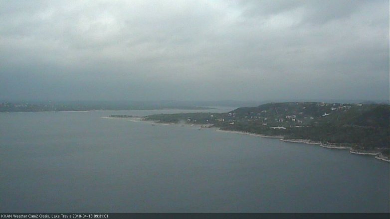 Lake Travis webcam, April 13, 2018 9:00 AM CT