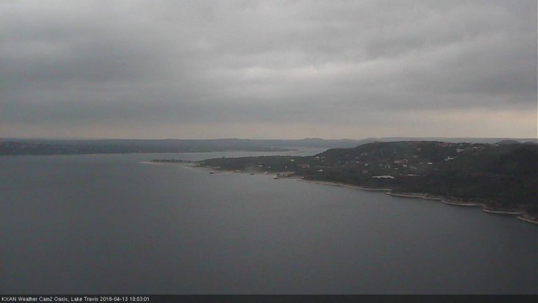 Lake Travis webcam, April 13, 2018 9:15 AM CT