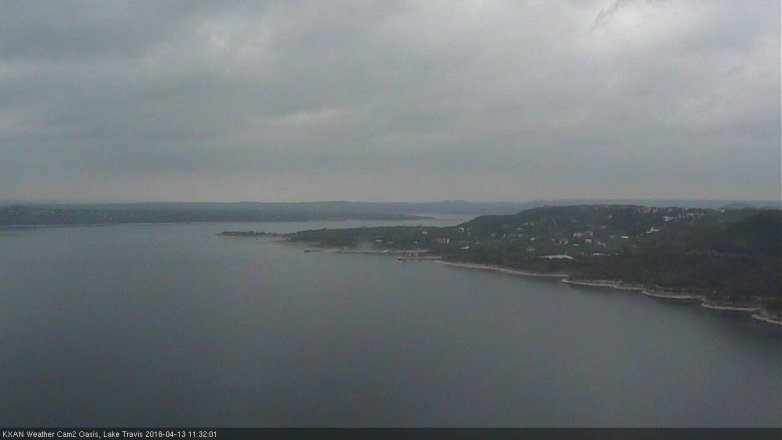 Lake Travis webcam, April 13, 2018 10:45 AM CT