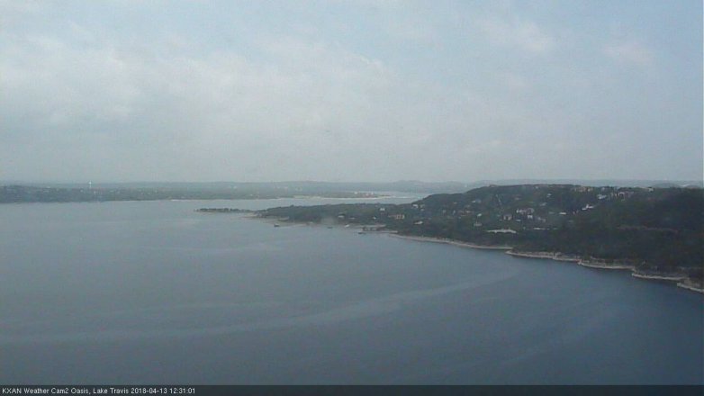 Lake Travis webcam, April 13, 2018 12:00 PM CT