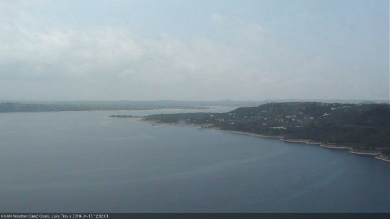 Lake Travis webcam, April 13, 2018 12:05 PM CT