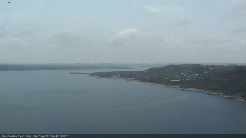 Lake Travis webcam, April 13, 2018 12:20 PM CT