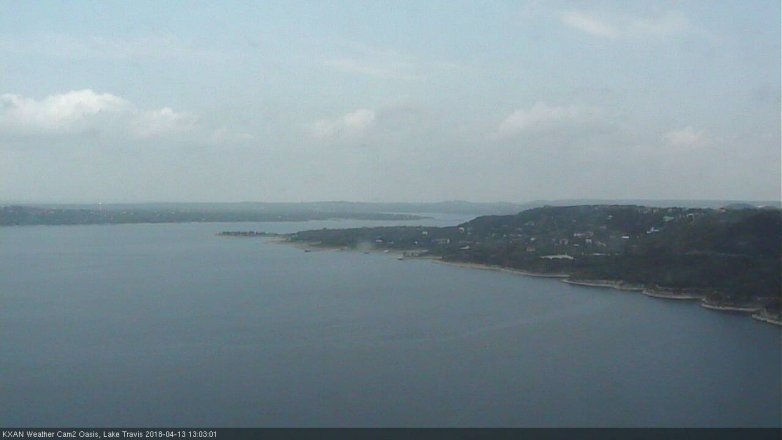 Lake Travis webcam, April 13, 2018 12:25 PM CT