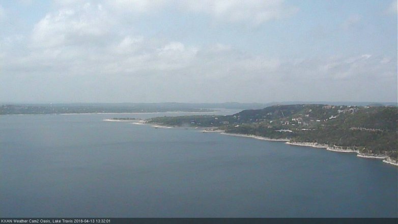 Lake Travis webcam, April 13, 2018 12:35 PM CT