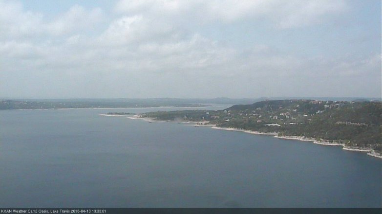 Lake Travis webcam, April 13, 2018 12:45 PM CT