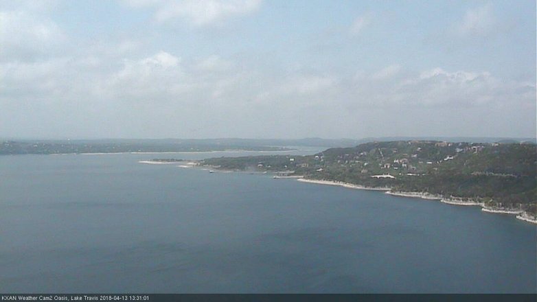 Lake Travis webcam, April 13, 2018 12:55 PM CT