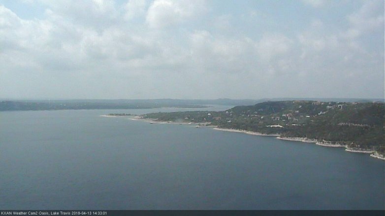 Lake Travis webcam, April 13, 2018 1:50 PM CT