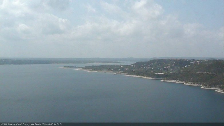 Lake Travis webcam, April 13, 2018 2:00 PM CT