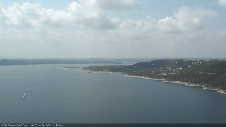 Lake Travis webcam, April 13, 2018 2:30 PM CT