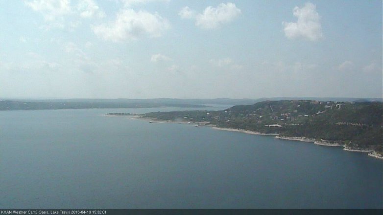 Lake Travis webcam, April 13, 2018 2:40 PM CT