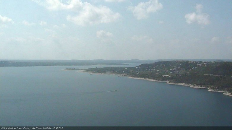 Lake Travis webcam, April 13, 2018 2:50 PM CT