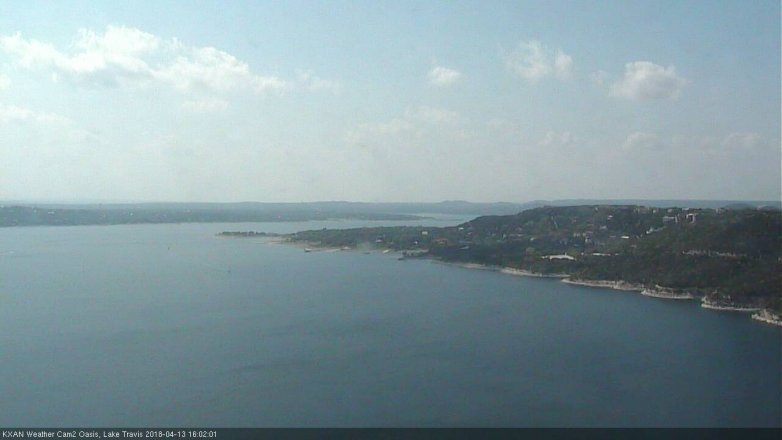Lake Travis webcam, April 13, 2018 3:10 PM CT