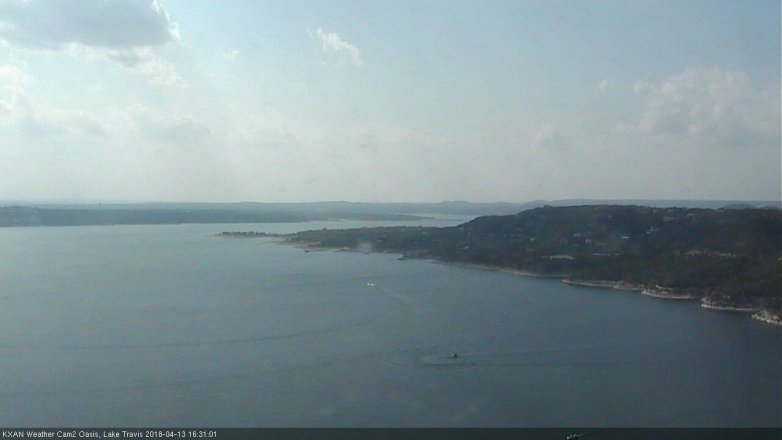 Lake Travis webcam, April 13, 2018 3:45 PM CT