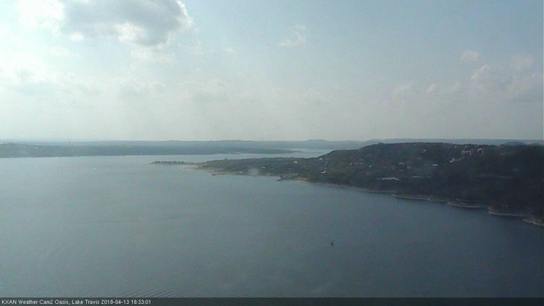 Lake Travis webcam, April 13, 2018 3:50 PM CT