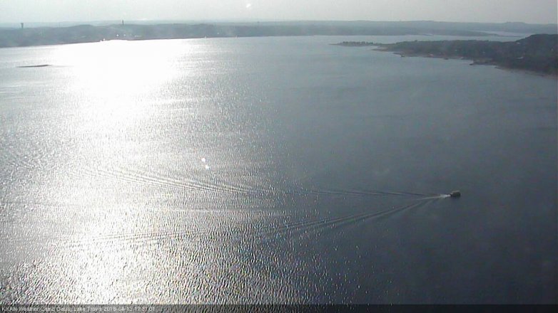 Lake Travis webcam, April 13, 2018 4:55 PM CT