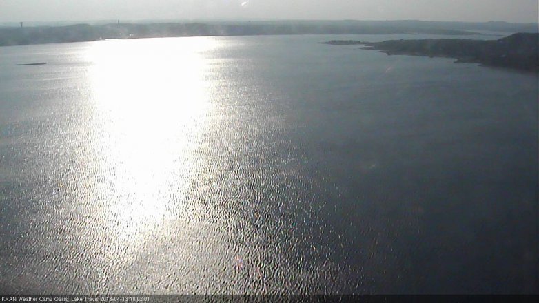Lake Travis webcam, April 13, 2018 5:20 PM CT