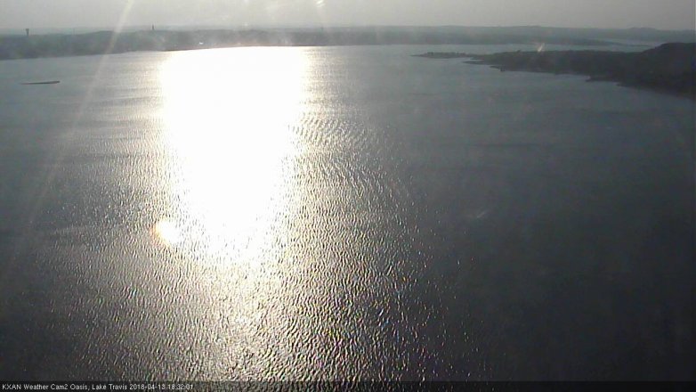 Lake Travis webcam, April 13, 2018 5:35 PM CT