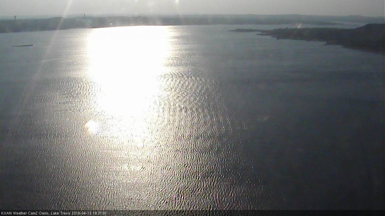 Lake Travis webcam, April 13, 2018 6:00 PM CT