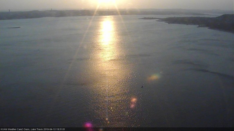 Lake Travis webcam, April 13, 2018 6:55 PM CT