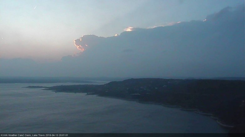 Lake Travis webcam, April 13, 2018 7:15 PM CT