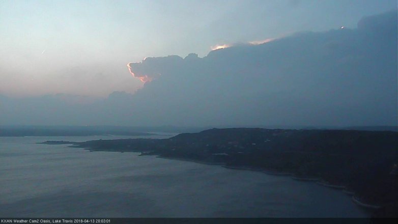 Lake Travis webcam, April 13, 2018 7:30 PM CT
