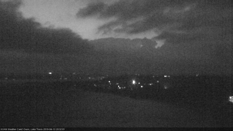 Lake Travis webcam, April 13, 2018 7:45 PM CT