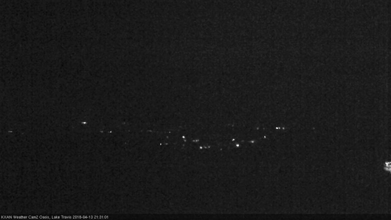 Lake Travis webcam, April 13, 2018 8:45 PM CT