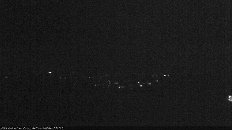 Lake Travis webcam, April 13, 2018 8:50 PM CT
