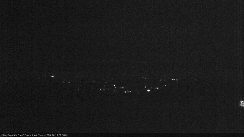 Lake Travis webcam, April 13, 2018 9:00 PM CT