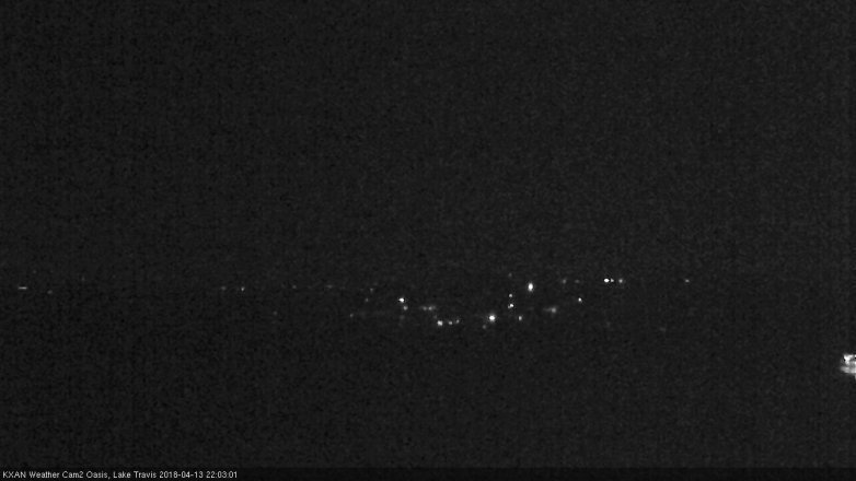 Lake Travis webcam, April 13, 2018 9:15 PM CT