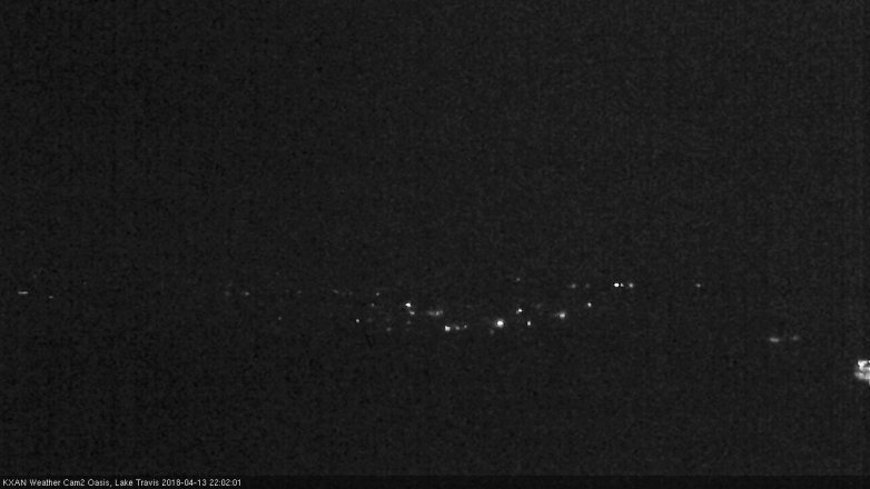 Lake Travis webcam, April 13, 2018 9:20 PM CT