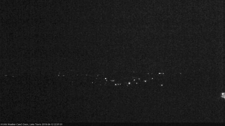 Lake Travis webcam, April 13, 2018 9:25 PM CT