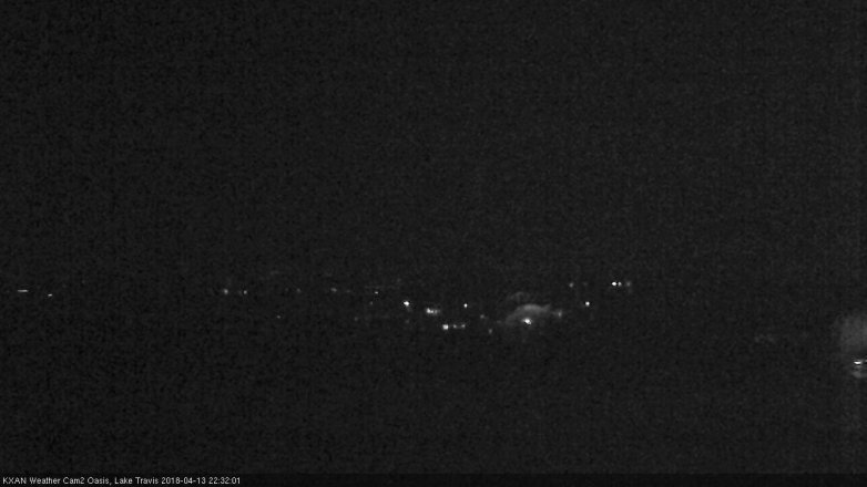 Lake Travis webcam, April 13, 2018 9:45 PM CT