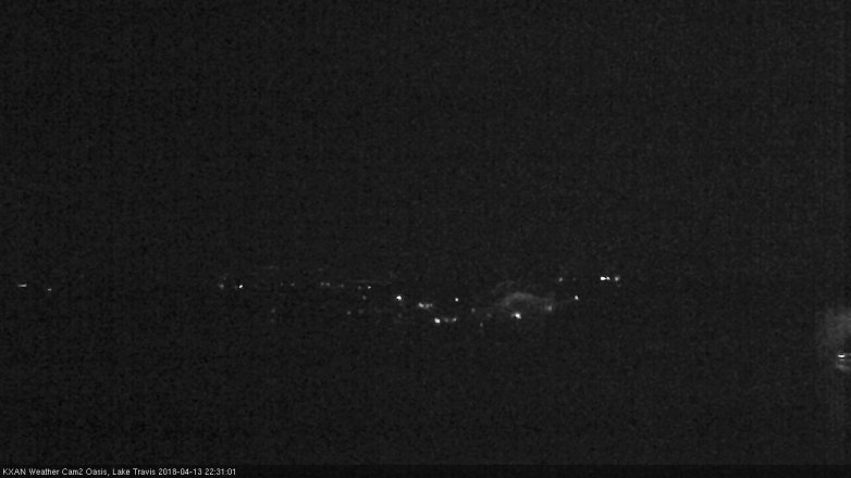 Lake Travis webcam, April 13, 2018 9:50 PM CT