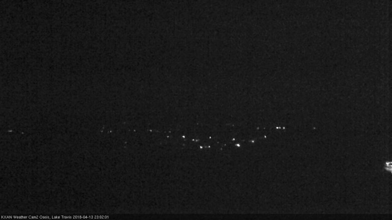 Lake Travis webcam, April 13, 2018 10:15 PM CT