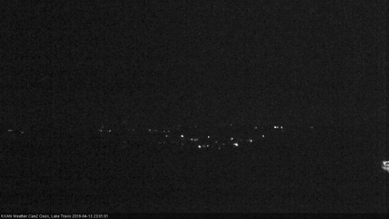 Lake Travis webcam, April 13, 2018 10:20 PM CT