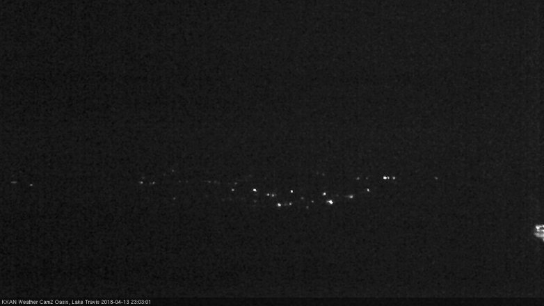 Lake Travis webcam, April 13, 2018 10:30 PM CT