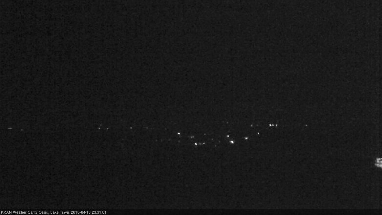 Lake Travis webcam, April 13, 2018 10:40 PM CT