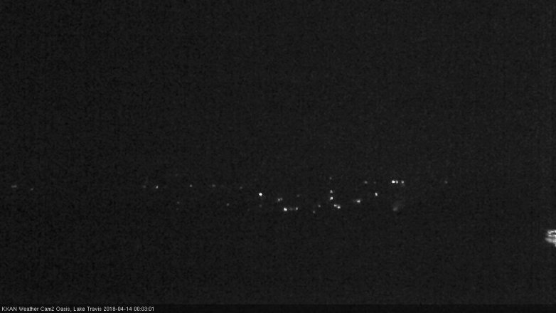 Lake Travis webcam, April 13, 2018 11:30 PM CT