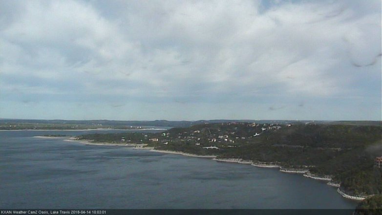 Lake Travis webcam, April 14, 2018 9:20 AM CT