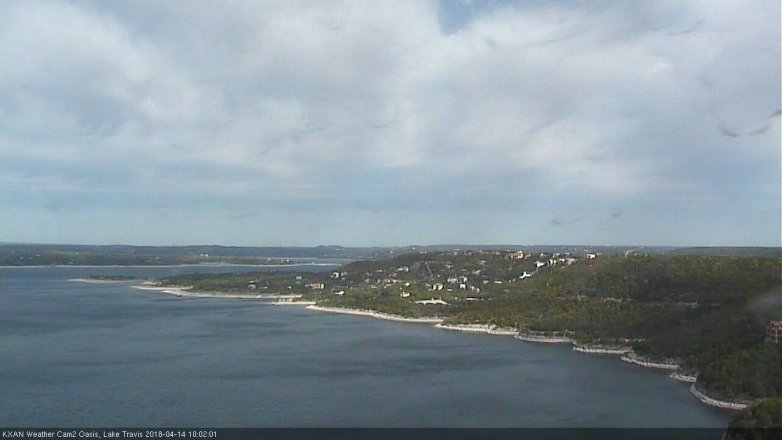 Lake Travis webcam, April 14, 2018 9:25 AM CT
