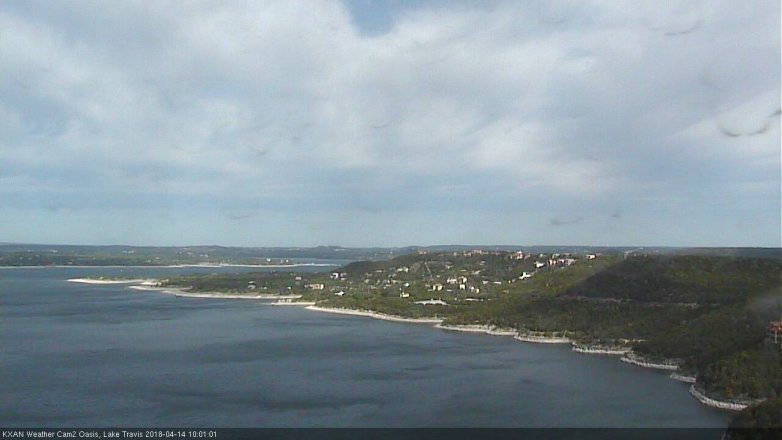Lake Travis webcam, April 14, 2018 9:30 AM CT