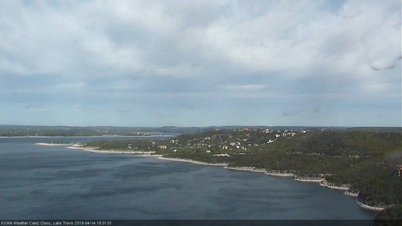 Lake Travis webcam, April 14, 2018 9:40 AM CT